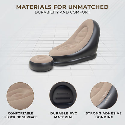 Premium Inflatable Chair With Footrest