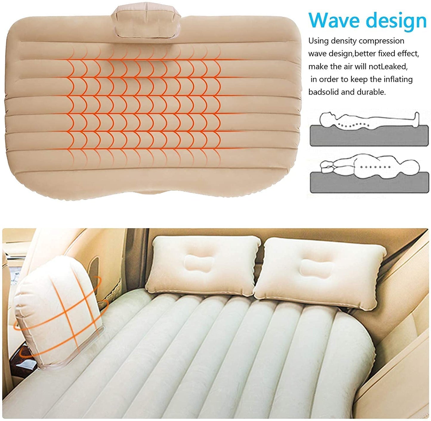 Inflatable Car Bed (Backseat Mattress)